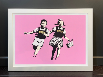 West Country Prince - 'Police Kids' (Pink) Banksy Replica FRAMED TO ORDER