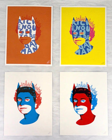 Heath Kane - 'Rich Enough To Be Batman' Set of 4 A5 Mini Prints